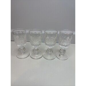 Vintage 4-WATERFORD CRYSTAL Colleen Short Stem Cordial Glass 3.25" H